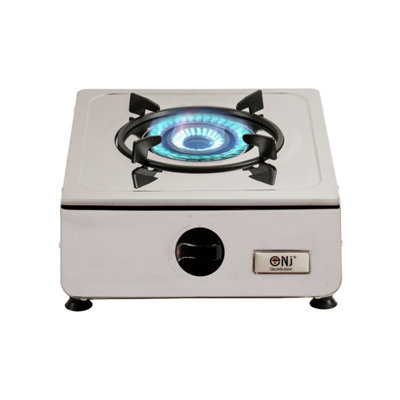 NJ Commerce Nj-100Sd Indoor Single Burner Gas Stove Stainless Steel Portable Camping Cooker Lpg 4Kw from B&Q