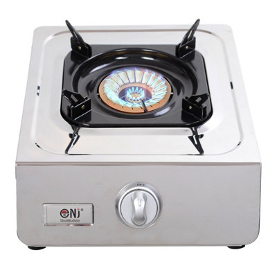 NJ Commerce Nj Nsd-11 Portable Gas Stove 1 Burner Stainless Steel Indoor Gas Cooker Lpg 3.8Kw from B&Q