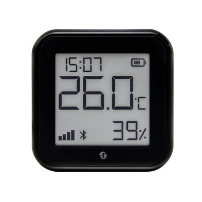 B&Q -  H&t Gen 3 Wifi Controlled Temperature And Humidity Sensor Black