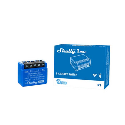 Shelly 1 Mini Gen3 Wifi Operated Smart Switch from B&Q