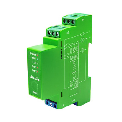 Shelly Pro Dimmer 2Pm Din Rail Smart Dimmer With Power Monitoring from B&Q