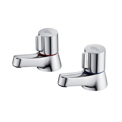 Ideal Standard Alto Bath Pillar Taps Chrome B0350Aa from B&Q