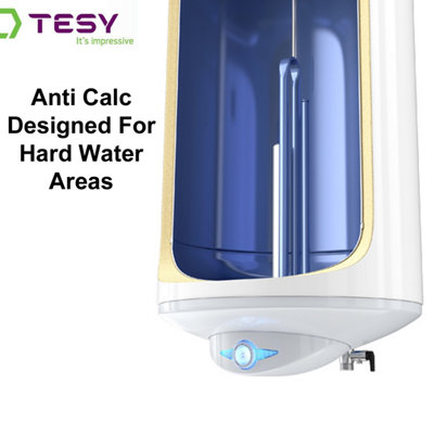 B&Q - Electric Hot Water Cylinder Bilight 80 Litre Hard Water Ready Anti Calc 