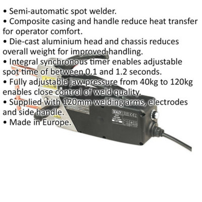 3800A Semi-Auto Spot Welder & Timer - Premium Portable Sheet Panel Joint Gun