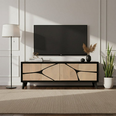  - Dusk Mango Wood Low Board Sideboard Tv Stand