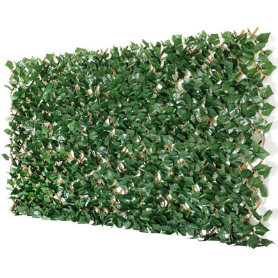 Prime Plus 2Mx 1M Artificial Faux Ivy Hedge Maple Leaf Screening Ivy On Willow Trellis Fence Garden