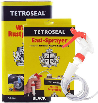 Tetroseal Black Wax Oil Underseal Shutz Rustproof - Plus Easi-Solution 5L B&Q