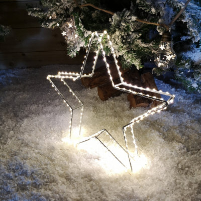 Warm white shop outdoor christmas star