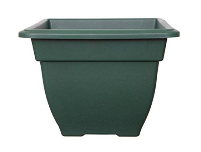 38cm Square Bell Planter Green