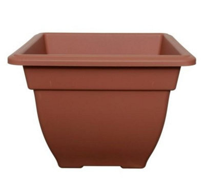 38cm Square Bell Planter Terracotta