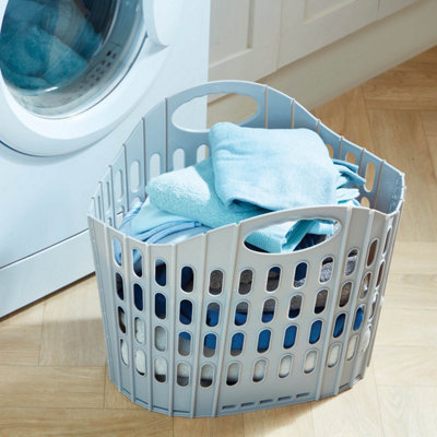 38L Folding Laundry Washing Basket, Storage Container, Ventilated ...
