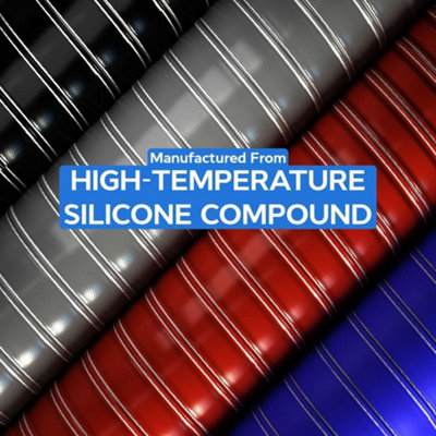 38mm 1 1/2" 4m Red Flexible Silicone Air Ducting Hose Kit With 2 Hose Clips High Temp Car Engine Air Intake Induction Brake Duct