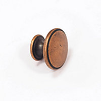 38mm Antique Copper Kitchen Cabinet Round Flat Knob Handle