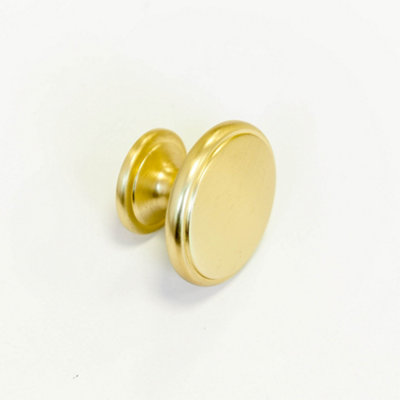 38mm Brushed Brass Cabinet Knob Gold Kitchen Cupboard Door Drawer Pull Handle Bathroom Bedroom Furniture Replacement