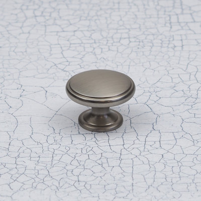 38mm Brushed Nickel Knob Cabinet Cupboard Door Drawer Handle Pull Kitchen Bedroom Bathroom Furniture Replacement Upcycle