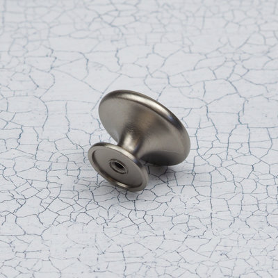 38mm Brushed Nickel Knob Cabinet Cupboard Door Drawer Handle Pull Kitchen Bedroom Bathroom Furniture Replacement Upcycle