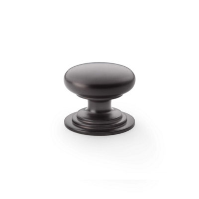 38mm Dark Bronze Cabinet Button Knobs Pull Layered Mushroom Kitchen