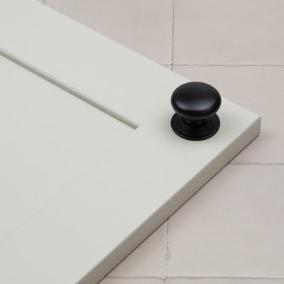 38mm Matt Black Cabinet Knob Kitchen Cupboard Door Drawer Pull Handle Wardrobe Furniture