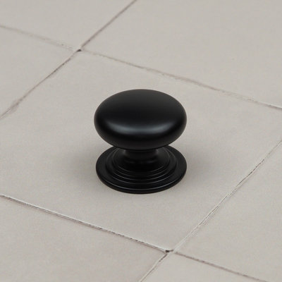38mm Matt Black Cabinet Knob Kitchen Cupboard Door Drawer Pull Handle Wardrobe Furniture