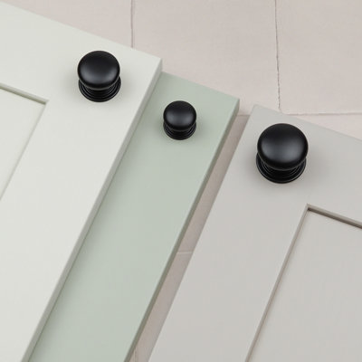 38mm Matt Black Cabinet Knob Kitchen Cupboard Door Drawer Pull Handle Wardrobe Furniture