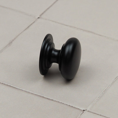 38mm Matt Black Cabinet Knob Kitchen Cupboard Door Drawer Pull Handle Wardrobe Furniture