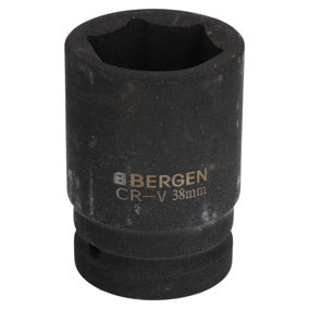38mm Metric 1" Drive Deep Impact Socket 6 Sided Single Hex Thick Walled