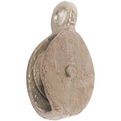 38mm No.261/C Single Awning Cast Pulley - 32mm Cast BZP Wheel - PREPACKED