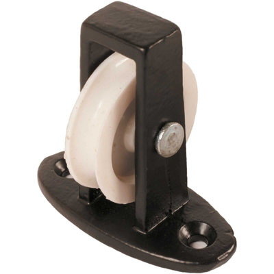 38mm No.264 Upright Cast Pulley - 38mm Nylon Wheel Across The Plate - PREPACKED