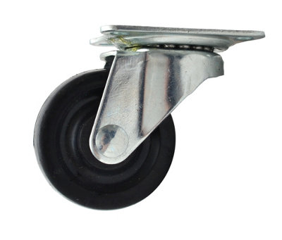 38mm Plastic Swivel Castor Wheel Furniture Caster - Colour Black - Pack of 1 Price Comparisons | Compare The Build