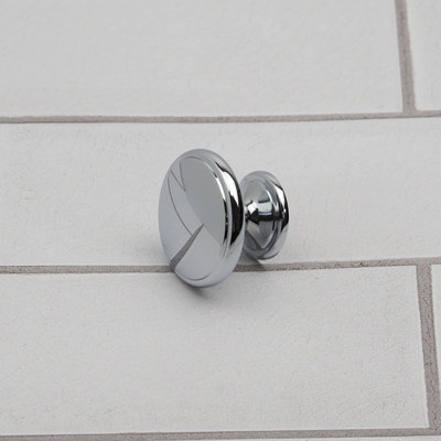 38mm Polished Chrome Cabinet Knob Silver Cupboard Door Drawer Handle Pull Bedroom Bathroom Wardrobe Furniture Replacement