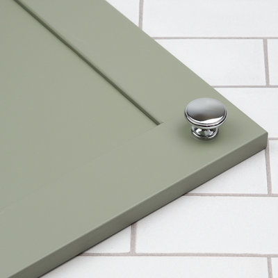 38mm Polished Chrome Cabinet Knob Silver Cupboard Door Drawer Handle Pull Bedroom Bathroom Wardrobe Furniture Replacement