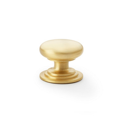 38mm Satin Brass Cabinet Knob Kitchen Cupboard Door Drawer Pull Handle Wardrobe Furniture