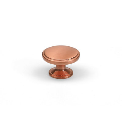 38mm Satin Copper Cabinet Knob Rose Gold Cupboard Door Drawer Pull Handle Bathroom Bedroom Furniture Replacement