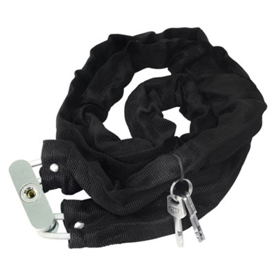38mm x 1.8m Key Padlock with Chain, 3 Key Weatherproof Security Chain
