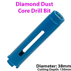 38mm x 150mm Diamond Core Drill Bit Hole Cutter For Brick Wall / Concrete Block