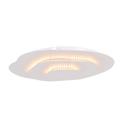 38W White Dimmable LED Ceiling Light, Remote Control Adjustable Bedroom ...