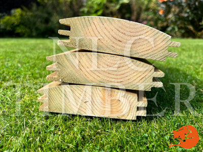 38x125 (35mm x 120mm) Loglap - 250m (3m or 4.8m Lengths) - Tanalised ...