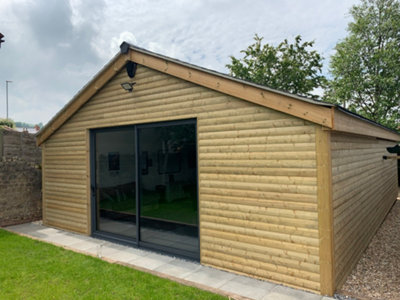 38x125 (35mm x 120mm) Loglap - 250m (3m or 4.8m Lengths) - Tanalised ...