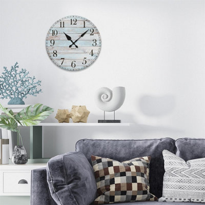 39.8cm x 39.8cm Blue And White Oak Effect