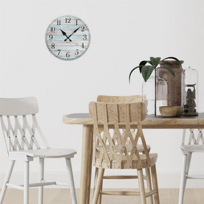 39.8cm x 39.8cm Blue And White Oak Effect - 3