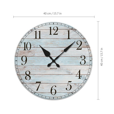 39.8cm x 39.8cm Blue And White Oak Effect - 4