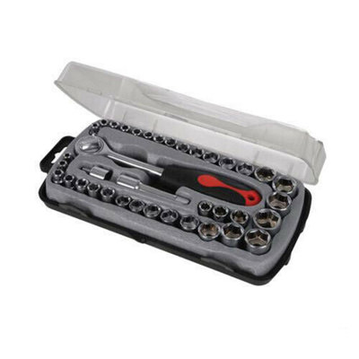 39 Piece Compact Socket Set Drive Metrix Torx Ratchet Handle