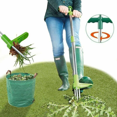 39 Standing Weed Puller Tool with 3 Steel Claws Heavy Duty Foot Pedal ...