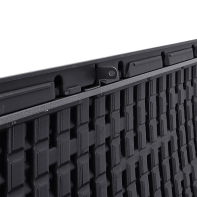 397L Large Garden storage box Wood effect Outdoor HDPE Deck Box Black - 6