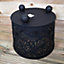 39cm Outdoor Garden Fire Pit / Fire Basket / Wood Burner Bowl in Black