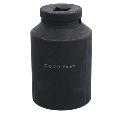 39mm Metric 1/2in Drive Deep Impact Socket 12 Sided Bi-hex For Axle Spindle