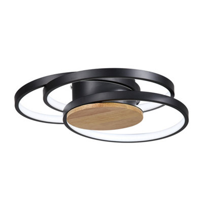 39W 3-Light LED Irregular Design Dimmable Ceiling Light with Remote Control