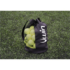 39x24cm Small Sports Ball Carry Bag - Cricket Hocket Tennis Mesh Net Carry Sack