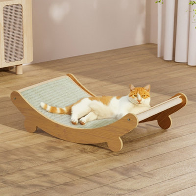 39x32x10cm Sisal Cat Scratcher Bed with Curved Design