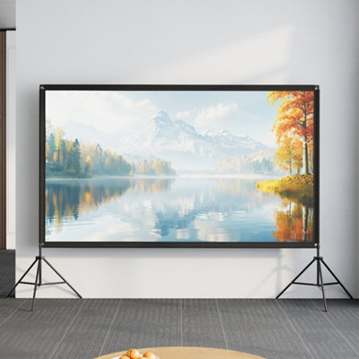 Écran de projection portable pliable pour extérieur, 30/60/70/84/100/120/150 pouces, pour la maison, le bureau, les voyages, les fêtes acheter à prix bas - livraison gratuite, avis réels avec des photos